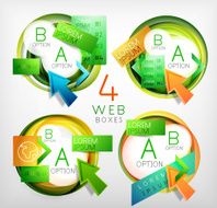 Web design circle boxes for web promotion