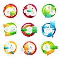 Web design circle boxes for web promotion N3