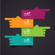 Pointing Hands infographic element N3