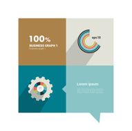Square flat infographic template Modern minimalistic diagram design