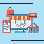 Online shopping illustration