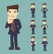 set of businessman characters poses N18