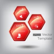 Vector 3d hexagon elements for infographic N4