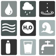 Vector Set of Water Icons N11