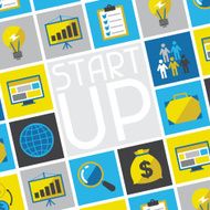 Start-up business concept in flat design style N2