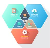 Abstract template with flat icons N2