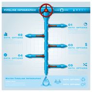 Water Pipe Business Infographic Timeline Design Template