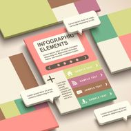 abstract 3d interface infographics
