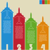 Airplane infographic label vector illustration