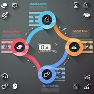 Flat infographic design N12