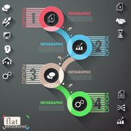 Flat infographic design N13