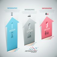 Modern infographics options banner N468