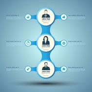 Circle step with business people