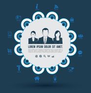 Concept of colorful circular banners with arrows for business design