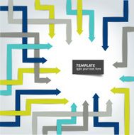 Arrows pointing to the centre Infographics set elements N2