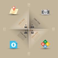 Abstract business info graphics template with icons N69