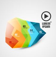 Glossy abstract geometrical business infographic background