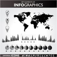 Black and white infographic set N3