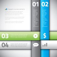 Modern line business infographics options banner vector eps