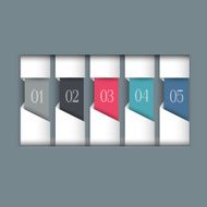 Colored paper numbered banners