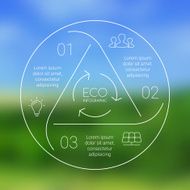 Vector circle eco infographic Ecology template for diagram graph presentation