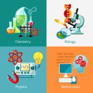 Science icons set N10