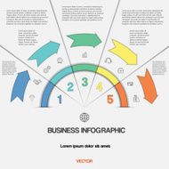 Infographic with text areas on five positions