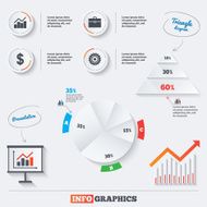 Business signs Graph chart and case icons N4