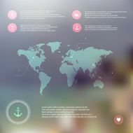 Vector map web and mobile template N4