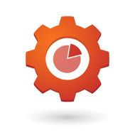 Gear icon with a pie chart