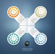 Color Gears Arrow Infographics Options Banner N2