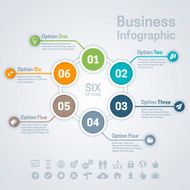 Six Option Business Infographic Chart