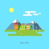 Eco Life Concept of ecology - vector illustration