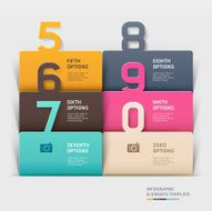 Abstract infographics number options template N7