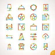 Vector Highlighter Line Icons for any purpose Set 7