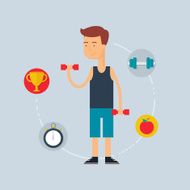 Character - sportsman sport concept Vector illustration flat