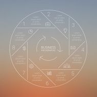 Circle line infographic graph diagram Blur vector background N3