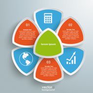 Round Triangles Flower Infographic