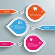 Three Colored Drops Line Infographic
