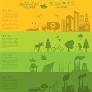 Environment ecology infographic elements Environmental risks N47