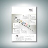 Arrow with pointer marks Brochure flyer or report for business N4