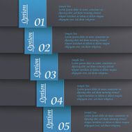 Template Design 5 Options Black Blue