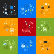 technology sticker infographic N39