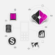 business sticker infographic N74