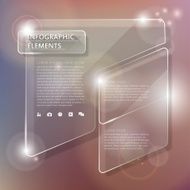 realistic glass vector illustration infographics N2