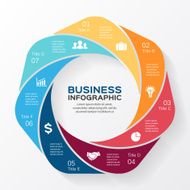 Vector circle business infographic N6