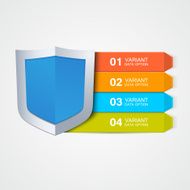 Infographics shield