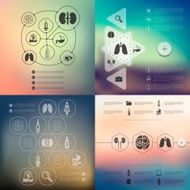 medicine infographic with unfocused background N36