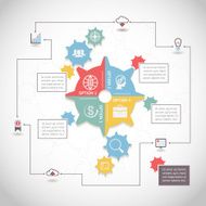 Infographic design with gear chain