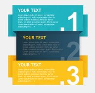 Vector colorful text boxes options banner